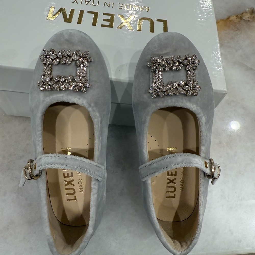 Luxelim Kids light grey  Mary Jane Dress Shoes